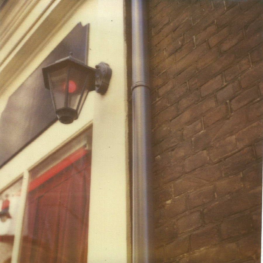 red light district off singel amsterdam, netherlands april 10, 2011 legacy polaroid