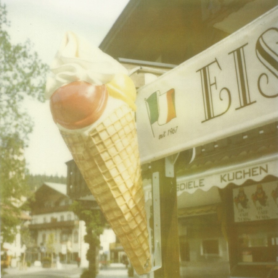 big cone mittenwald, germany may 27, 2012 legacy polaroid (expired)