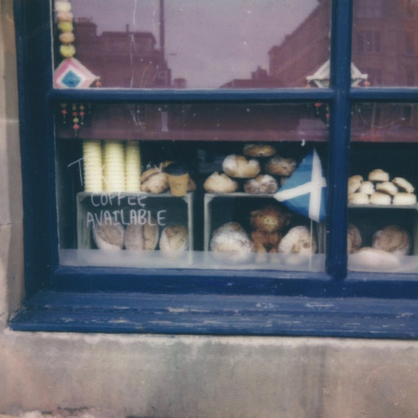 steps from my (boat) hotel leith, scotland april 14, 2025 polaroid (itype)