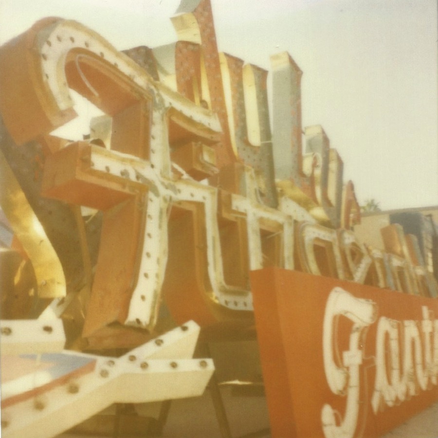 neon boneyard las vegas, nevada january 28, 2012 legacy polaroid (expired)