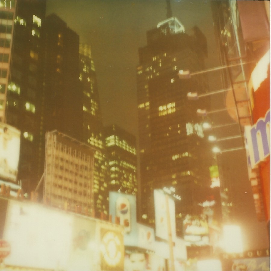 times square new york, new york september 30, 2010 legacy polaroid (expired)